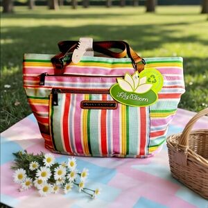 Lily Bloom Vibrant Striped Tote